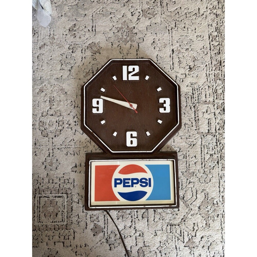 Vintage Pepsi Cola Wall Clock Battery ~ Not Working